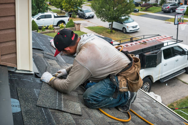 Professional Gutter Repair And Installation technician working in Brookline, NH